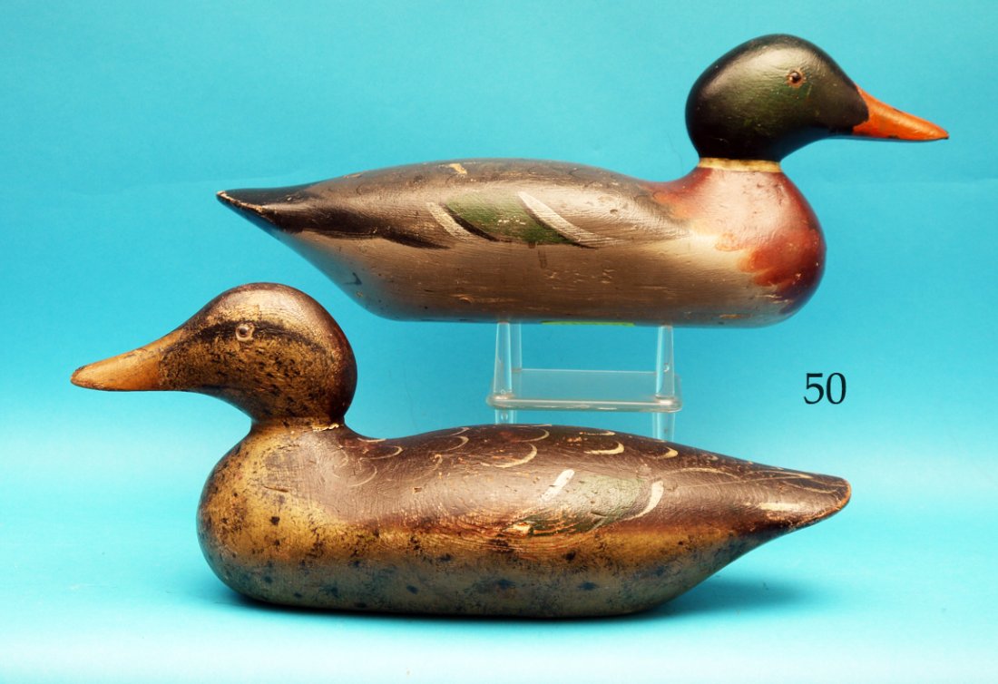 VERY FINE PAIR OF MALLARDS by the Mason Decoy Co., (1 of 1)