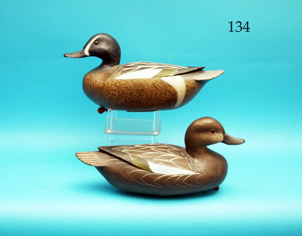 FINE PAIR OF BLUE WING TEAL by Kevin Wharton, (1 of 1)