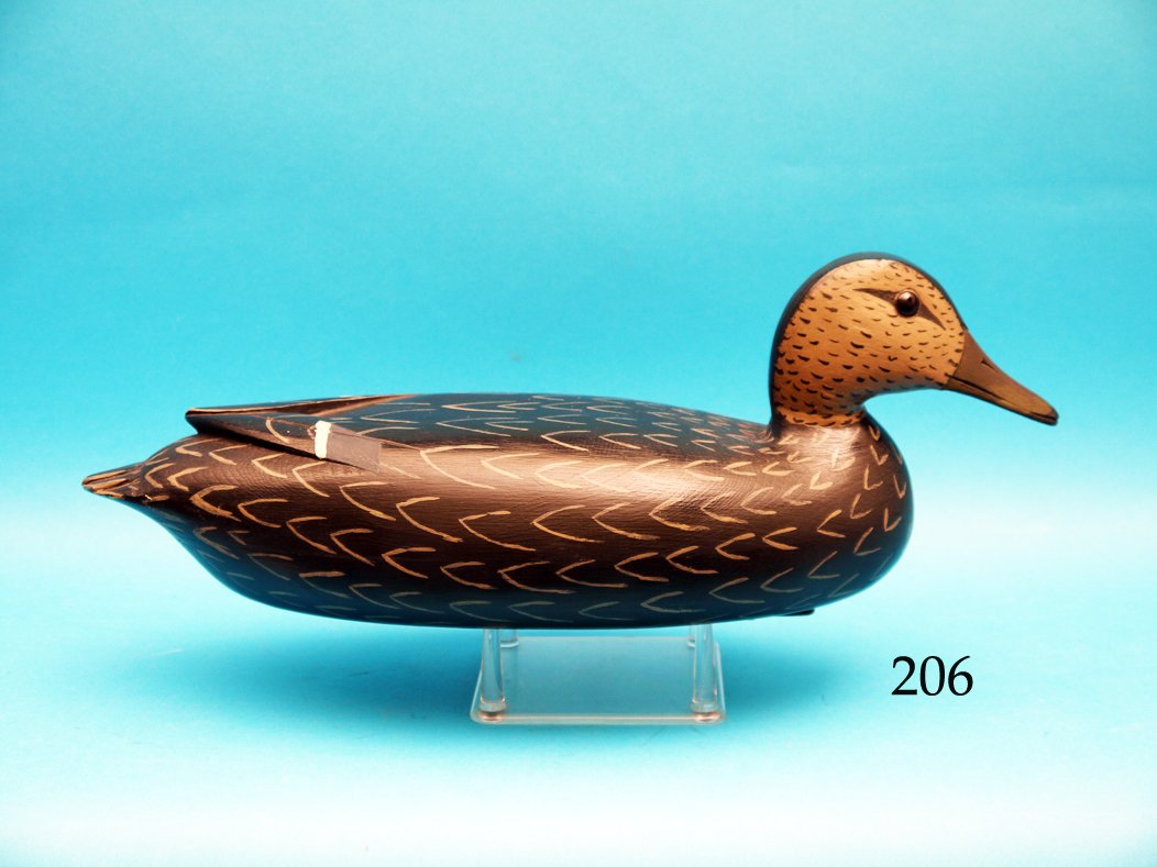 FINE EARLY BLACK DUCK by John Baker, Bristol, PA. Mint (1 of 1)