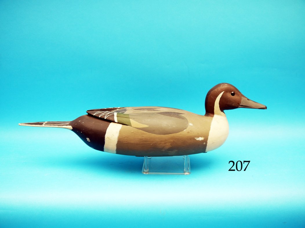 PINTAIL DRAKE by John Baker, Bristol, PA. Excellent: PINTAIL DRAKE by John Baker, Bristol, PA. Excellent original paint and unused condition. Hollow construction with raised wing tips. Retains bottom lead. Signed and branded
