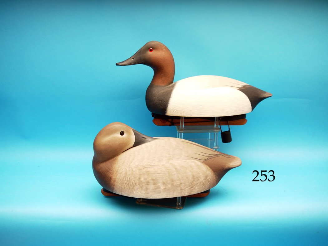 FINE PAIR OF CANVASBACKS by Robert Capriola, Chico, CA. (1 of 1)