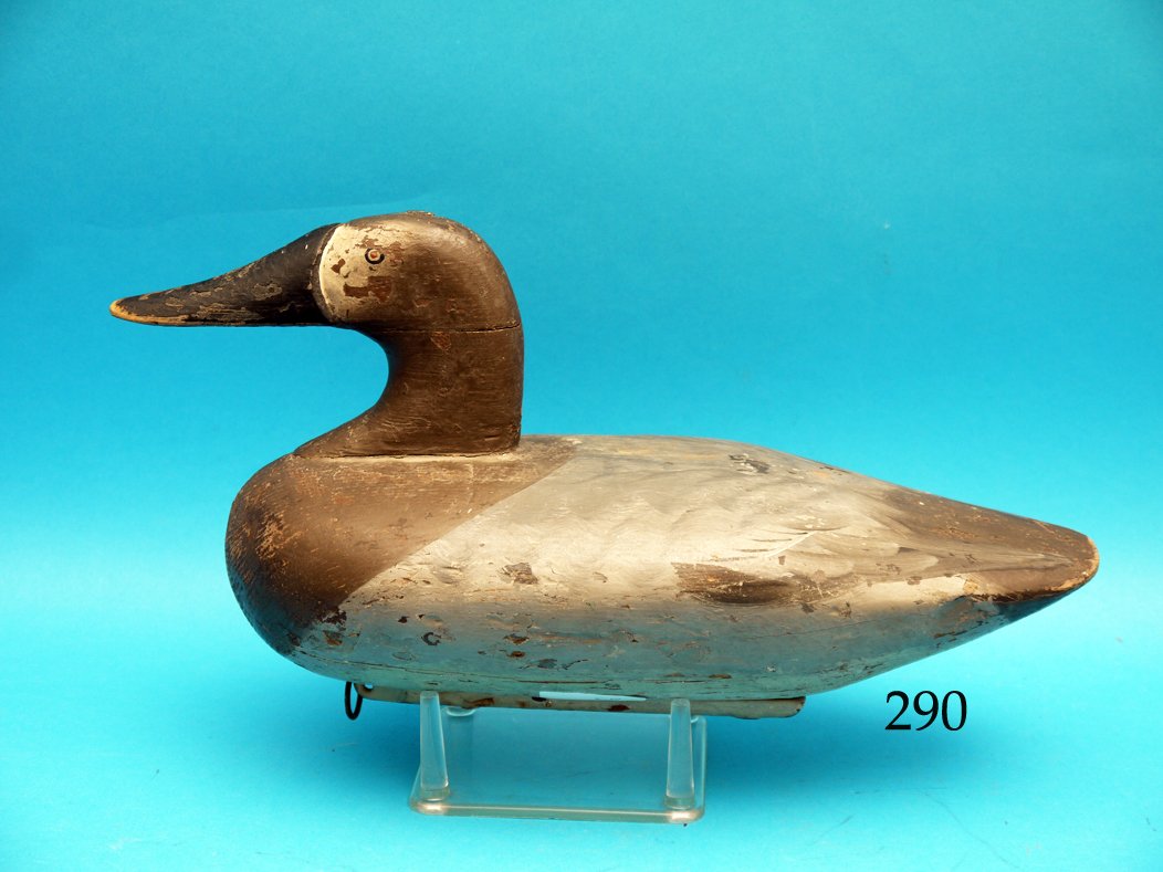 VERY EARLY UPPER BAY CANVASBACK HEN with old working (1 of 1)