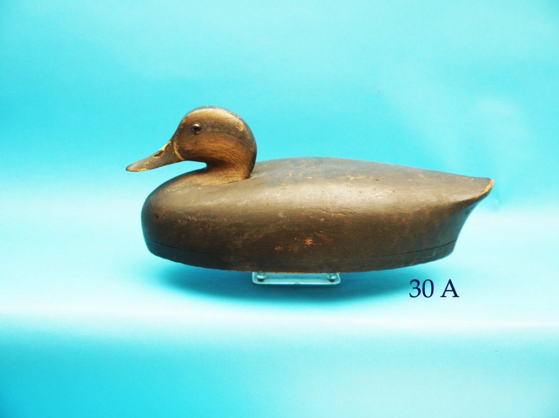 VERY EARLY AND RARE BLACK DUCK by the Wildfowler Decoy (1 of 1)
