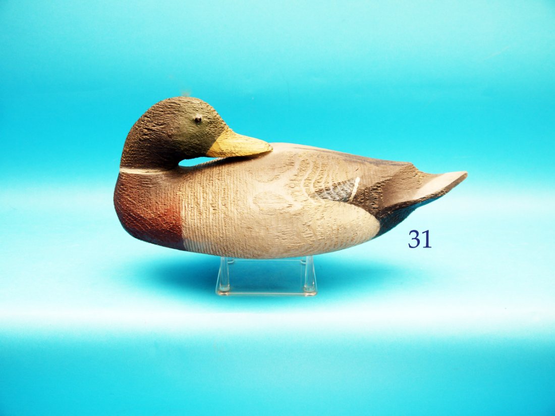 RARE PREENING MALLARD DRAKE by the Down East Decoy Co. (1 of 1)