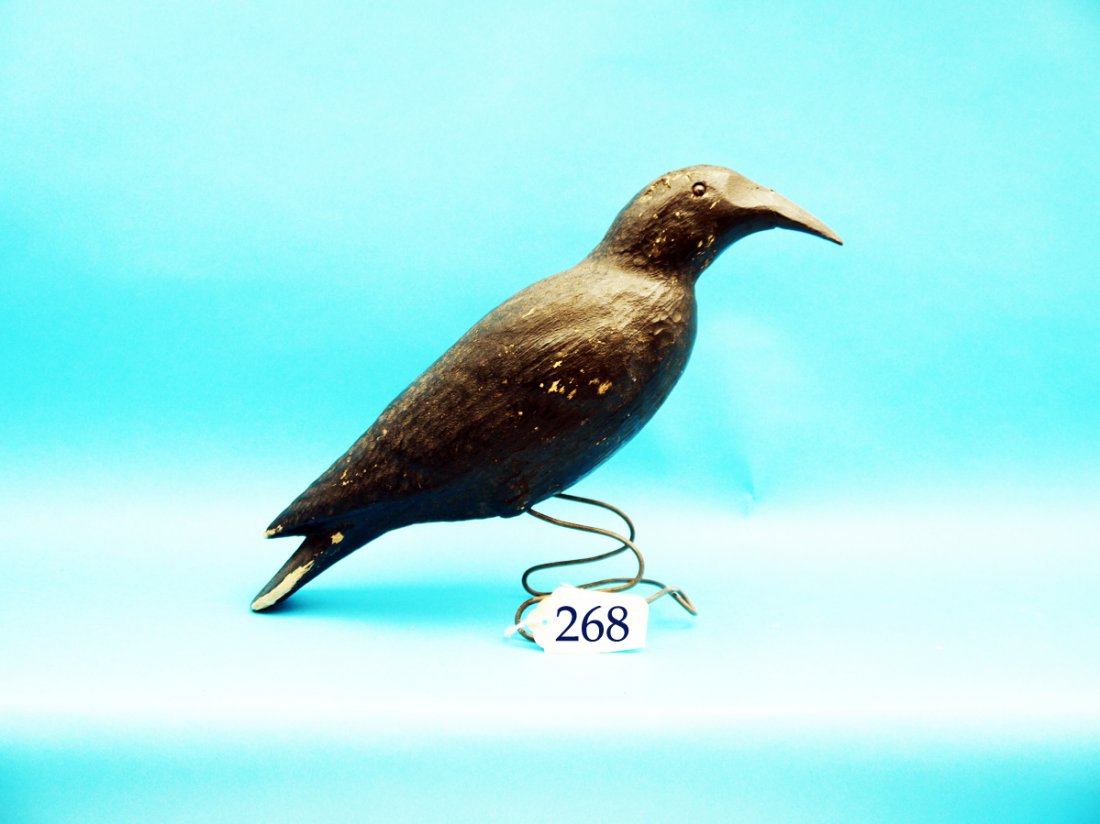 EARLY CROW by the Herter’s Company, Waseca, MN, circa: EARLY CROW by the Herter’s Company, Waseca, MN, circa 1940. Good original paint with some minor chips. Very good structural condition. Balsa construction. Split tail and wood bill