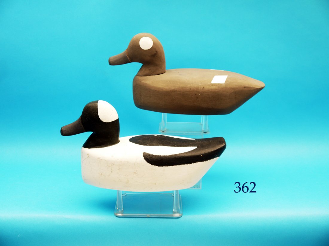 FINE PAIR OF BUFFLEHEADS by Eldon Willis, Stacy, NC. (1 of 1)