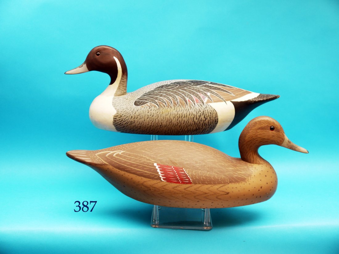 EARLY PAIR OF PINTAILS by the Wildfowler Decoy Co., Pt. (1 of 1)