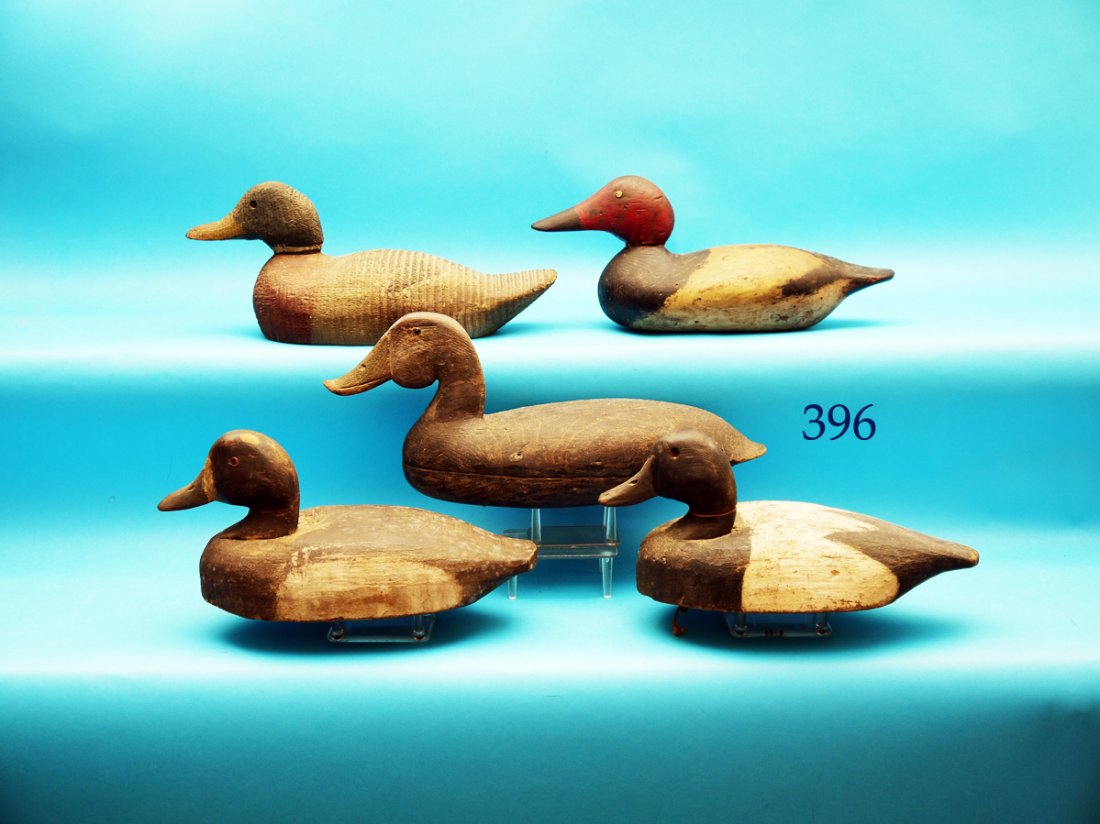FIVE DECOYS, various carvers, consisting of four (1 of 1)