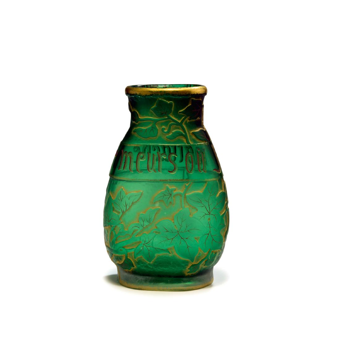 'Je meurs où je m'attache' vase, c1885 (1 of 3)