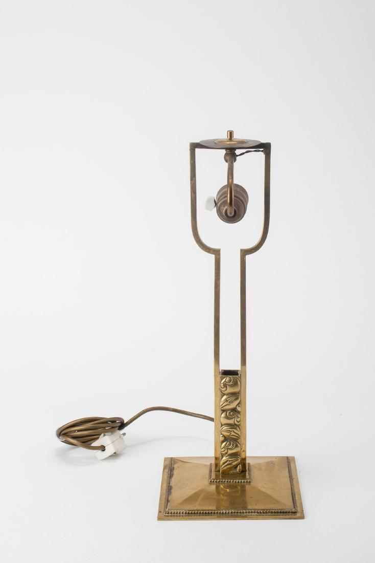 Lamp base, 1914: H. 49 cm. Designed by Emanuel Josef Margold. Brass.
