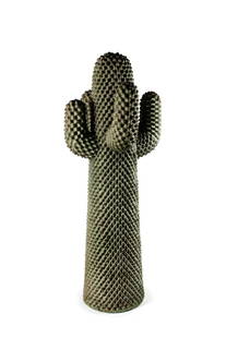 'Cactus' coat rack, 1972: Guido Drocco; Franco Mello, H. 166.5 x 68 x 72 cm. Made by Gufram, Balangero, c1972. Polyurethane foam, painted green.