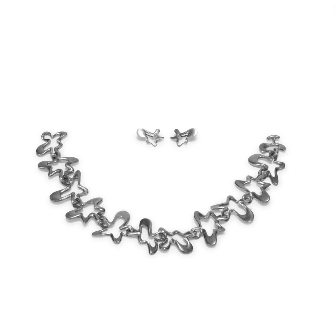 '88' necklace and pair of '118' earrings, c1950 (1 of 1)