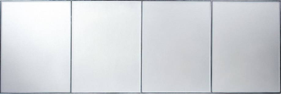 Untitled, 1971: Tadaaki Kuwayama (Nagoya, Japan 1932 - lives and works in New York), Acrylic, pigment and metal powder on canvas (four parts). 184.0 x 61.0 cm. Verso signed: Tadaaki Kuwayama and dated: 1971 (pencil),