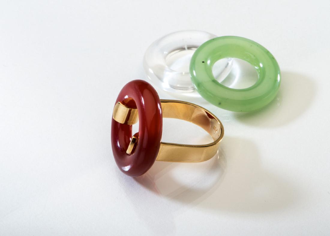 Ring with three swappable insets, c1960 (1 of 3)