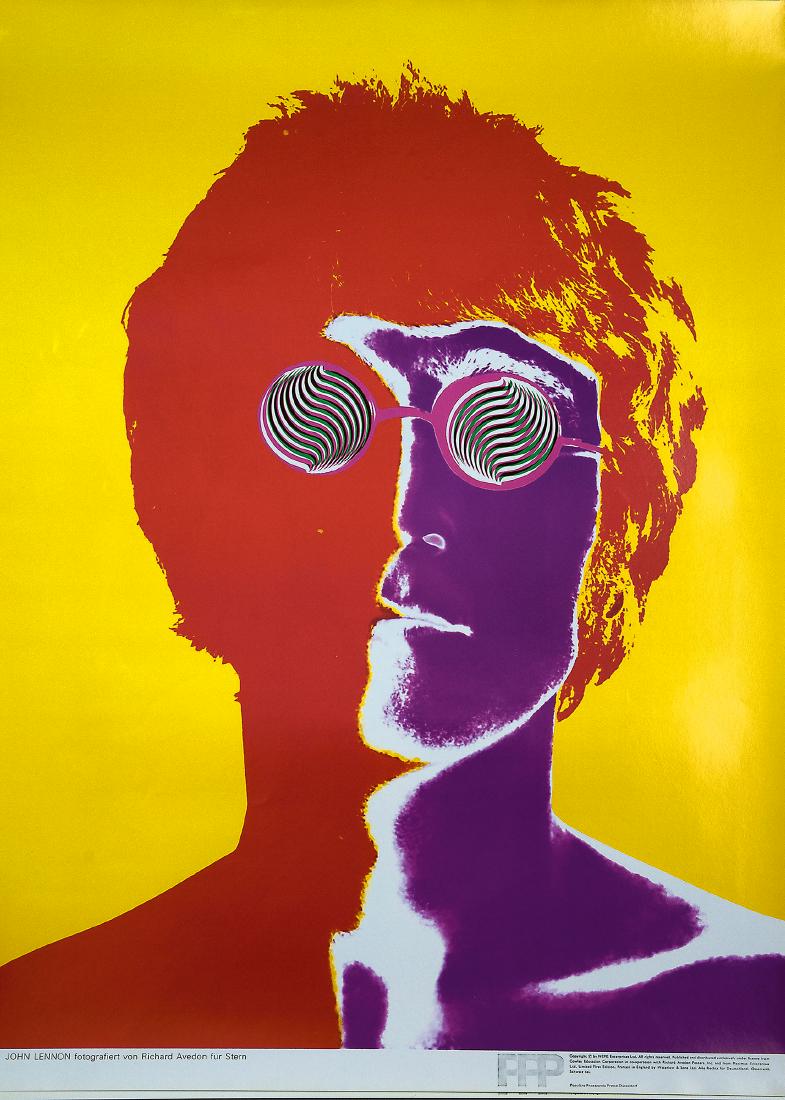 Five 'Beatles' posters, 1967: Richard Avedon, 68,5 x 47,6 cm; 36,2 x 101,2 cm. Printed by Waterlow & Sons Ltd. Offset print on paper. Marked: KÃ¼nstler fotographiert von Richard Avedon fÃ¼r Stern, Copyright fÃ¼r Deutschland