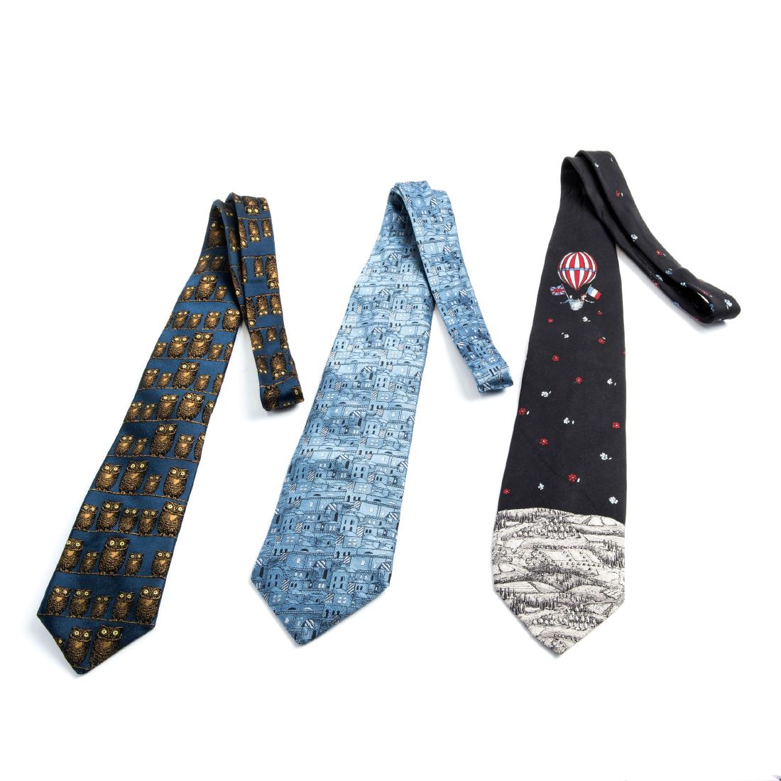 Three ties, 'Civetta', 'Mongolfiera' and 'Gerusalemme', (1 of 1)