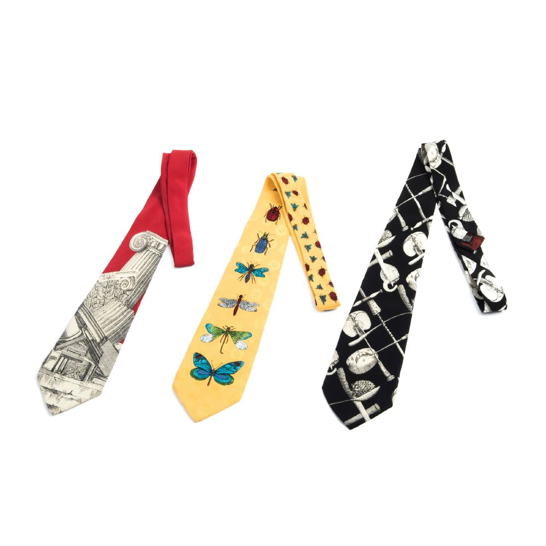 Three ties, 'Insetti', 'Rovine Romane' and 'Frutta e (1 of 3)