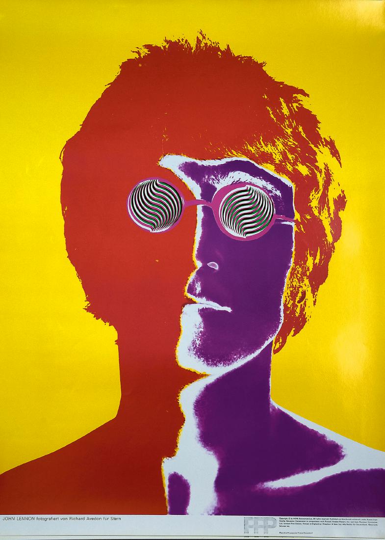 Five 'Beatles' posters, 1967: Richard Avedon, 68,5 x 47,6 cm; 36,2 x 101,2 cm. Printed by Waterlow & Sons Ltd. Offset print on paper. Marked: KÃ¼nstler fotographiert von Richard Avedon fÃ¼r Stern, Copyright fÃ¼r Deutschland