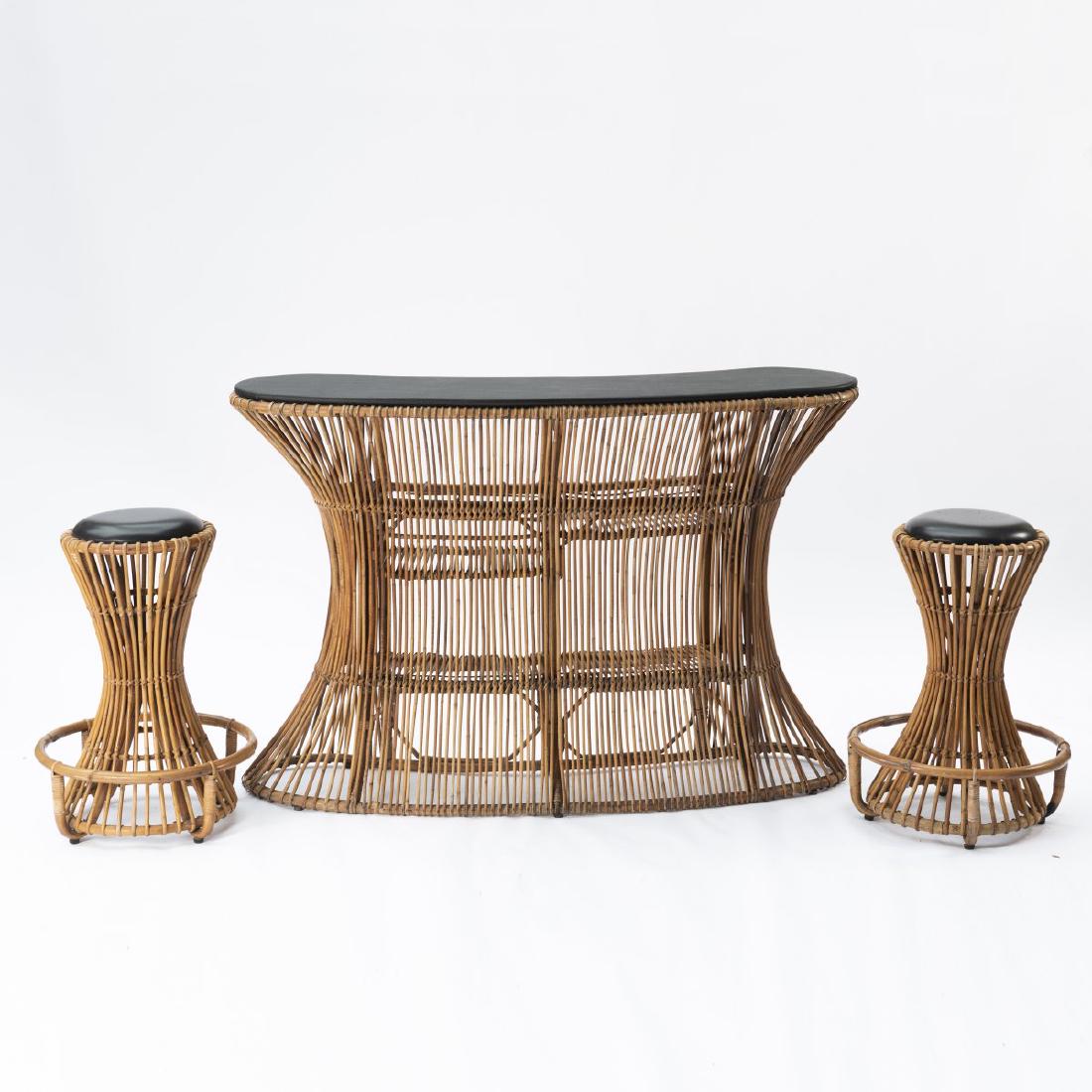 Tito Agnoli, Counter with two barstools, c. 1953 (1 of 5)