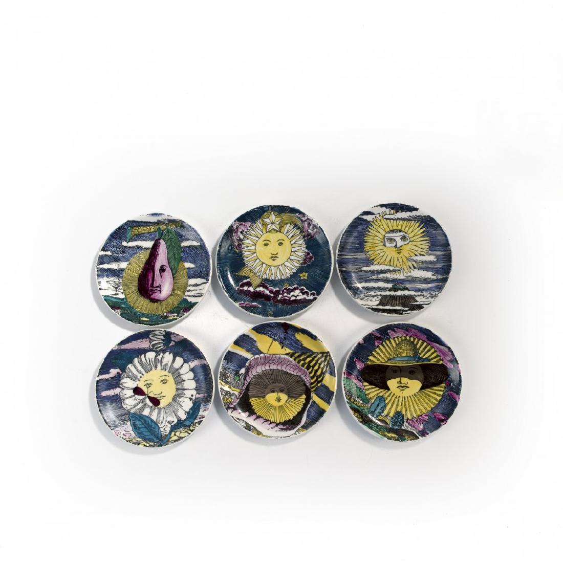 P. Fornasetti, 6 'Dodici mesi e dodici soli' plates, (1 of 2)