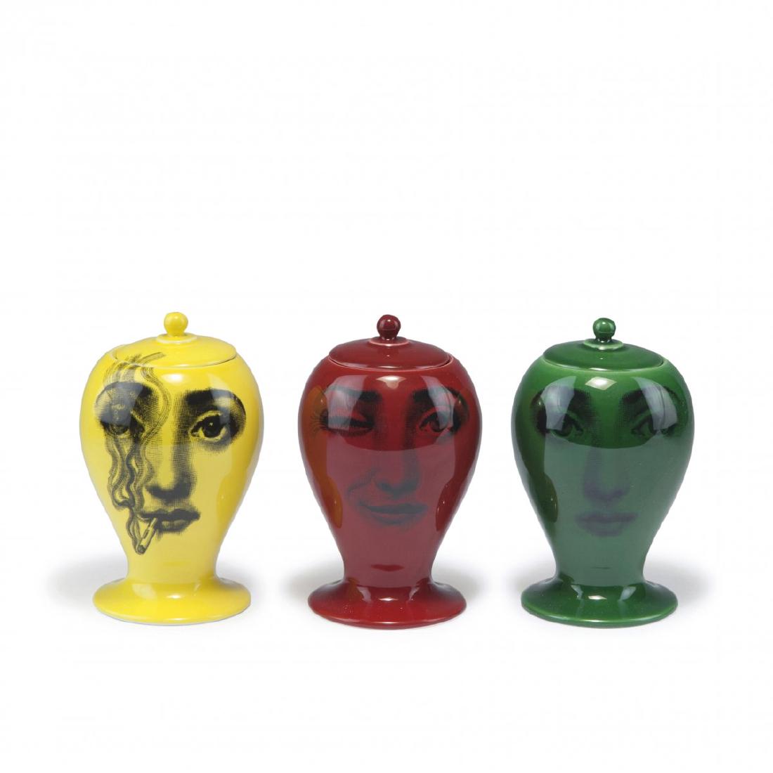 Barnaba Fornasetti , Three small vases, 2000s (1 of 1)