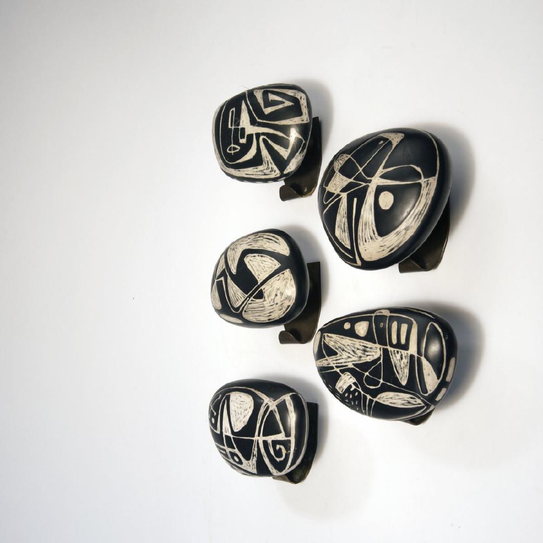 Victor Cerrato, Five coat hooks, 1950s (1 of 1)