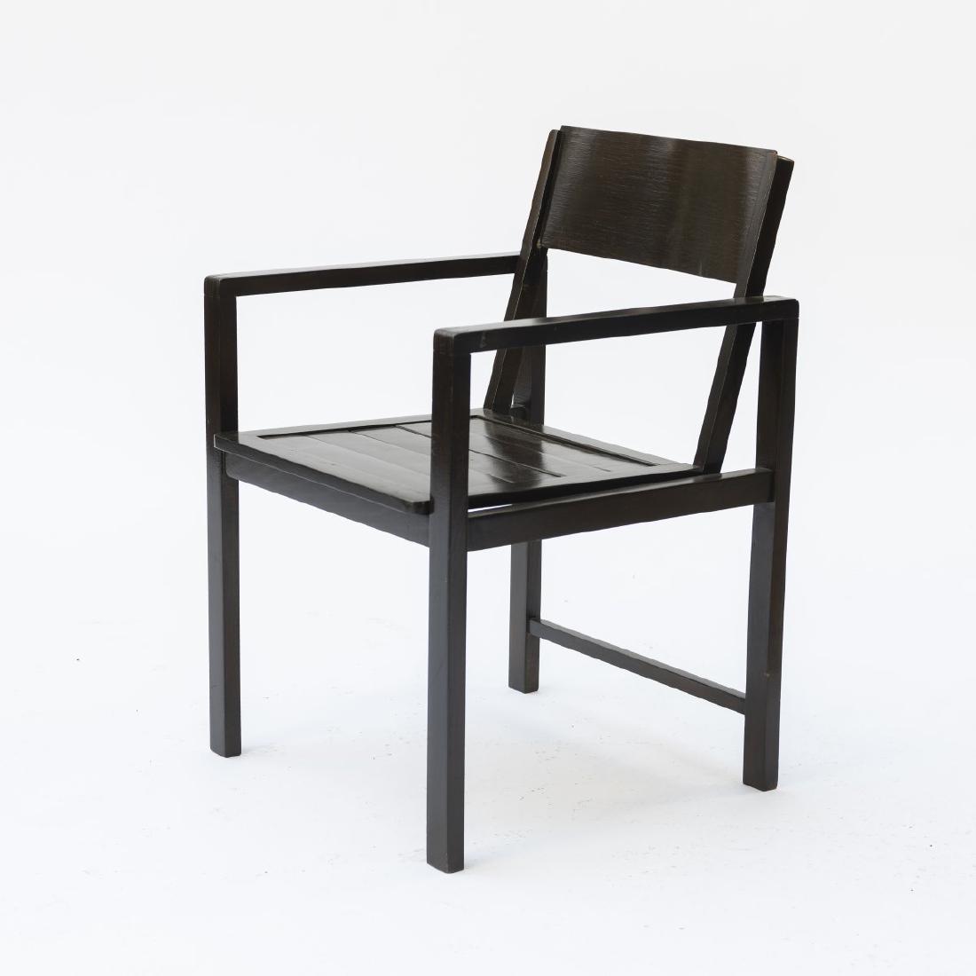 Erich Dieckmann, Armchair, c. 1928: Erich Dieckmann, Armchair, c. 1928, H. 80 x 53 x 51 cm. Made by Hausrat GmbH, Frankfurt/Main (attributed). Beech, beech ply, stained dark. , Cf. Erich Dieckmann, Praktiker der Avantgarde, p. 90; Schep