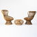 F. Albini, Two easy chairs and one stool, 1951 - 2