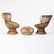F. Albini, Two easy chairs and one stool, 1951 - 3