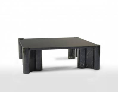 Gae Aulenti, 'Jumbo' coffee table, 1964: Gae Aulenti, 'Jumbo' coffee table, 1964, H. 36.5 x 112.5 x 112.5 cm. Made by Knoll International, New York, in the 1960s. Black/grey marble. , Cf. Repertorio 1950-1980, p. 209.