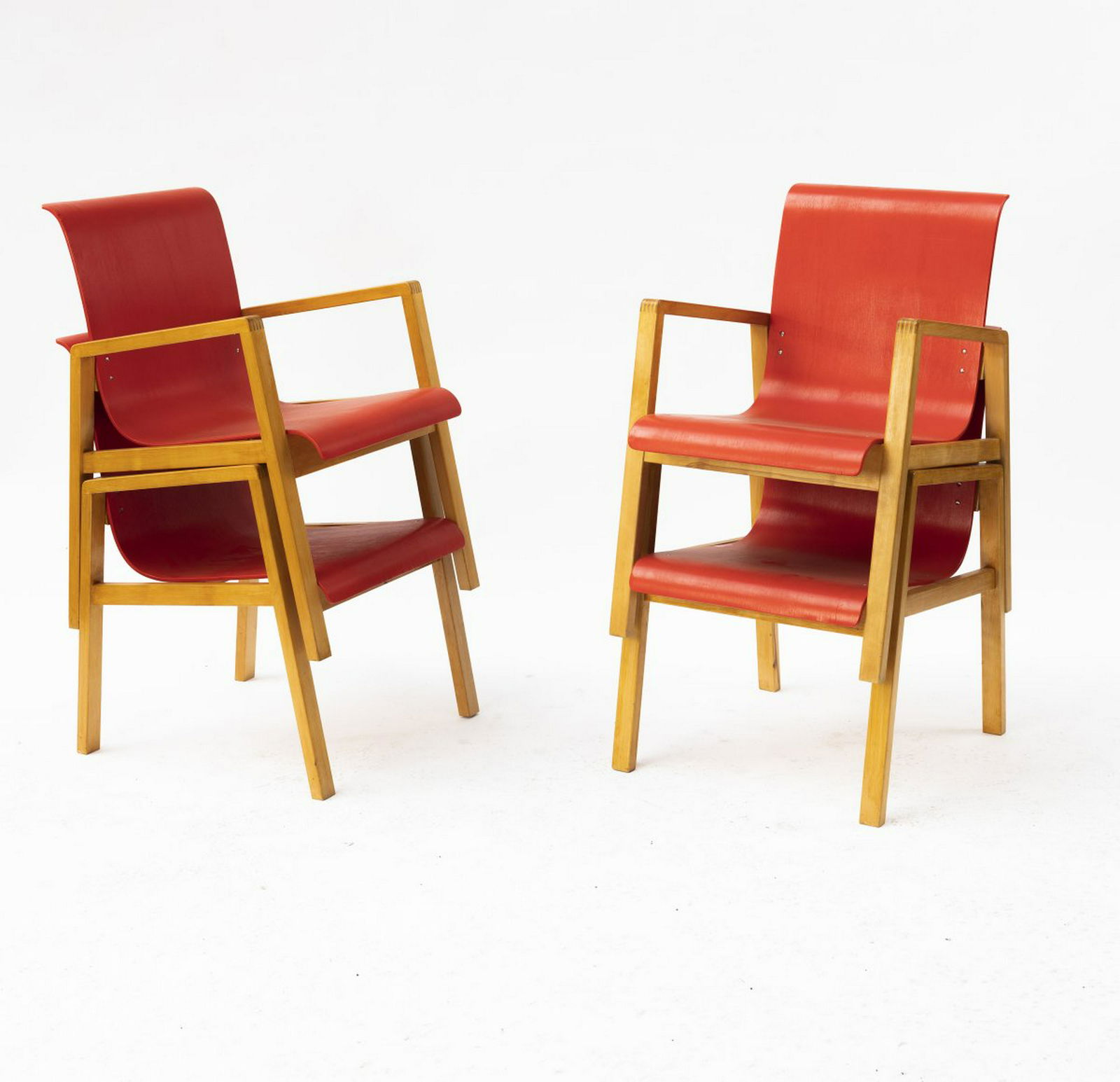 Alvar Aalto, Four '51/403' stacking chairs, 1932 (1 of 6)