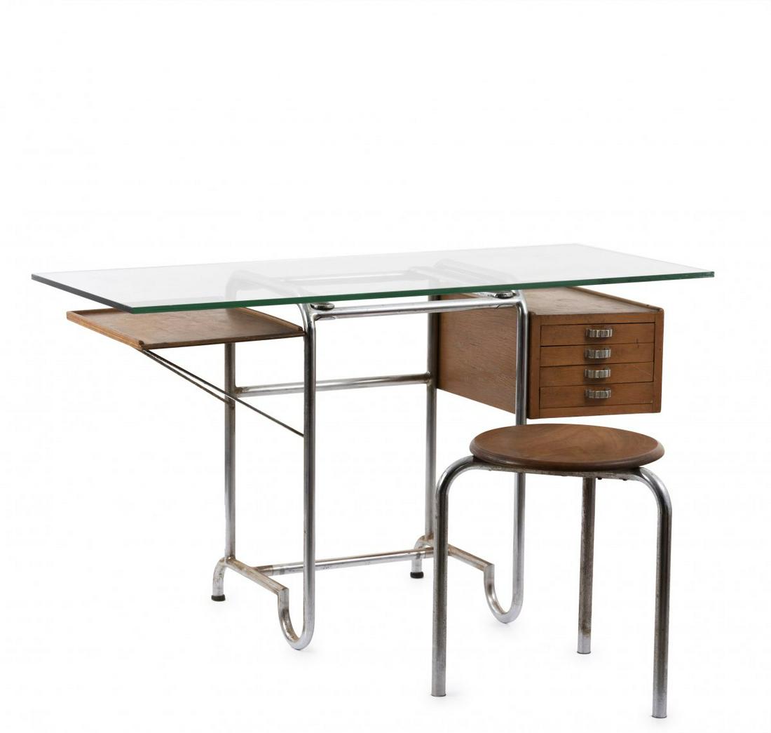 Italy, Desk and stool, 1930s (1 of 6)