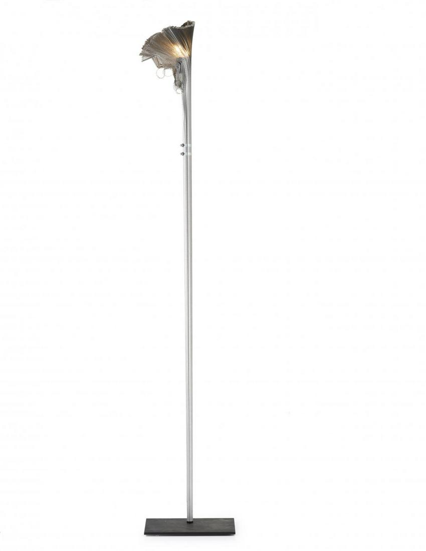 Ingo Maurer; Ron Arad, Floor lamp 'aR-ingo', 1984/2006: Ingo Maurer; Ron Arad, Floor lamp 'aR-ingo', 1984/2006, H. 202 x 36 x 25 cm. Made by Design M Ingo Maurer, Munich. Aluminium sheet in honeycomb structure, tubular metal, sheet metal. Marked: manufactu