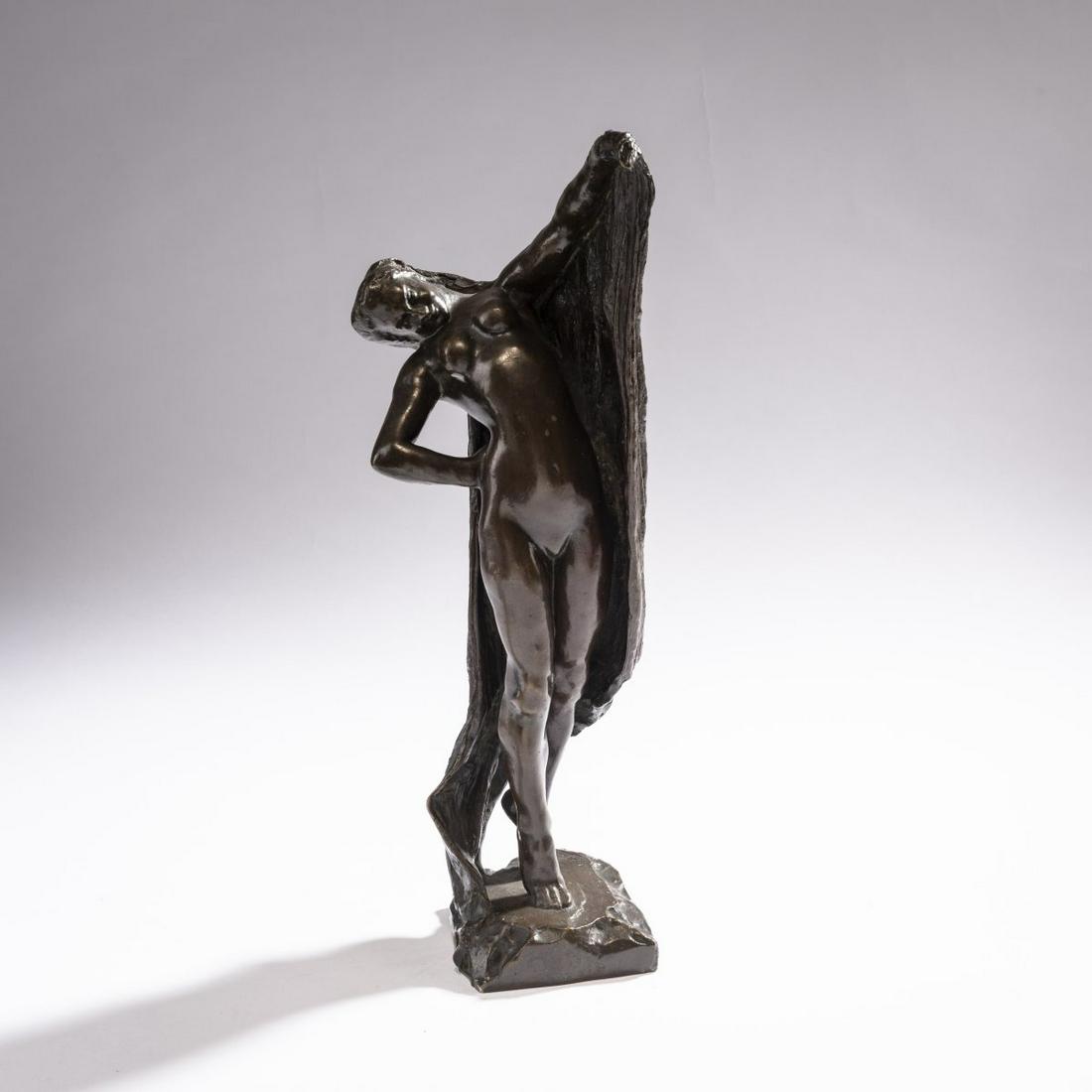 Joseph Bernard , 'Veiled dancer', um 1905: Joseph Bernard , 'Veiled dancer', um 1905, H. 34.5 cm. Bronze, lost wax cast, dark patina. Base signed: J. Bernard (incised), foundry stamp CIRE PERDUE HEBRARD.,