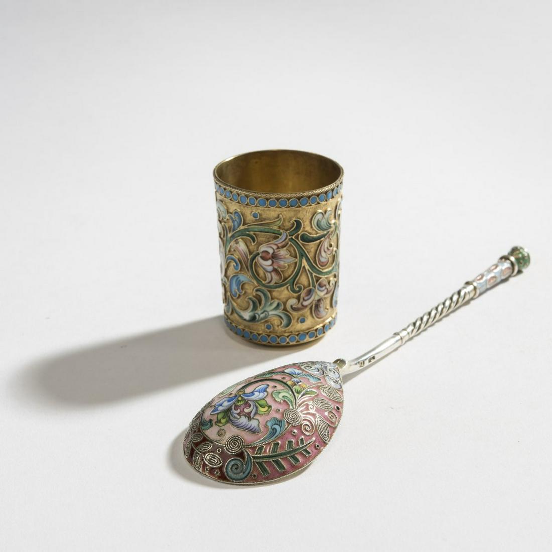 Moscow, Tumbler and spoon, c. 1900 (1 of 5)