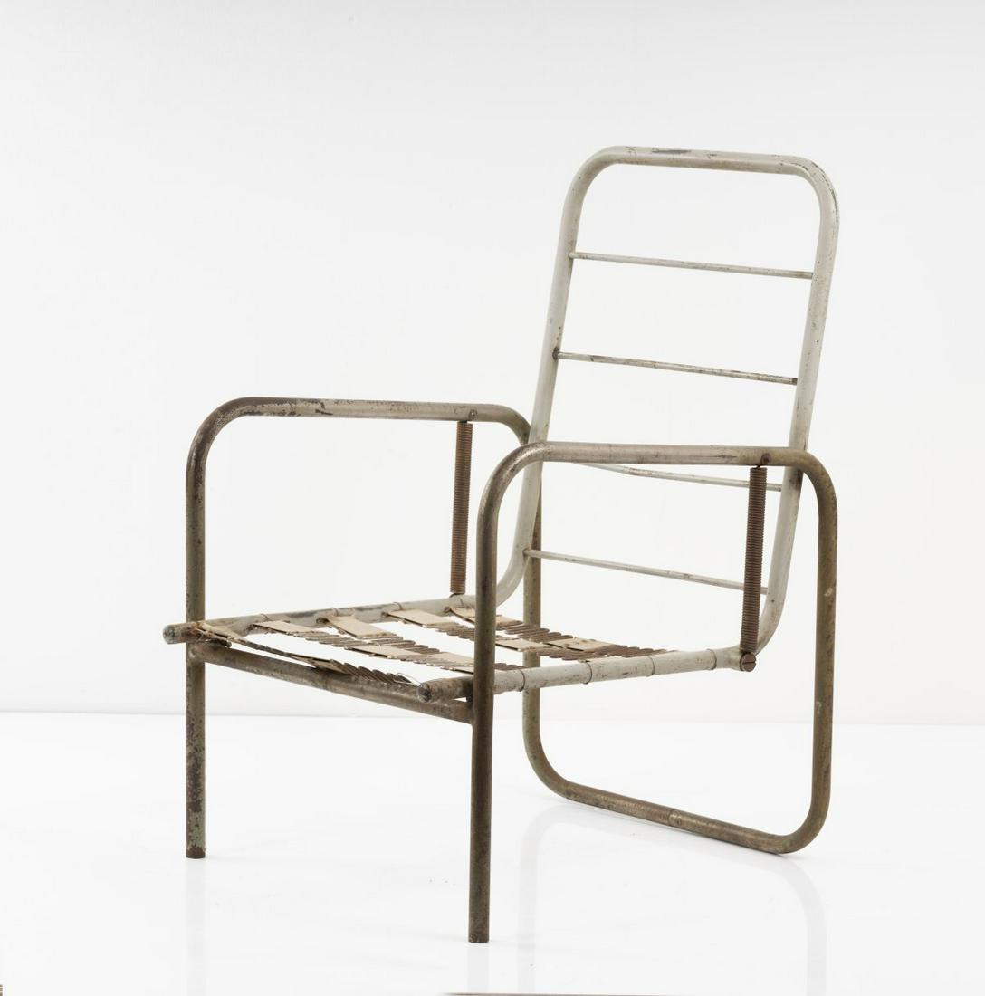 Heinz Rasch; Bodo Rasch (in the style of), Armchair, c.: Heinz Rasch; Bodo Rasch (in the style of), Armchair, c. 1930, H. 94 x 61 x 75.5 cm; Tube: D. 2.5 cm. Made by Heinz and Bodo Rasch, Stuttgart (attributed). Tubular steel, nickel-plated, partially varni