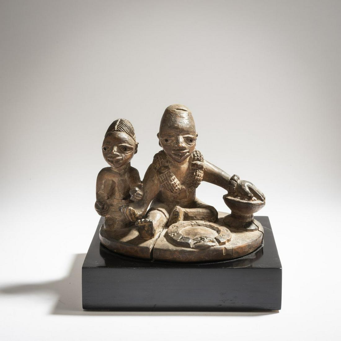 Yoruba, Nigeria, Ife oracle board with two figures (1 of 5)