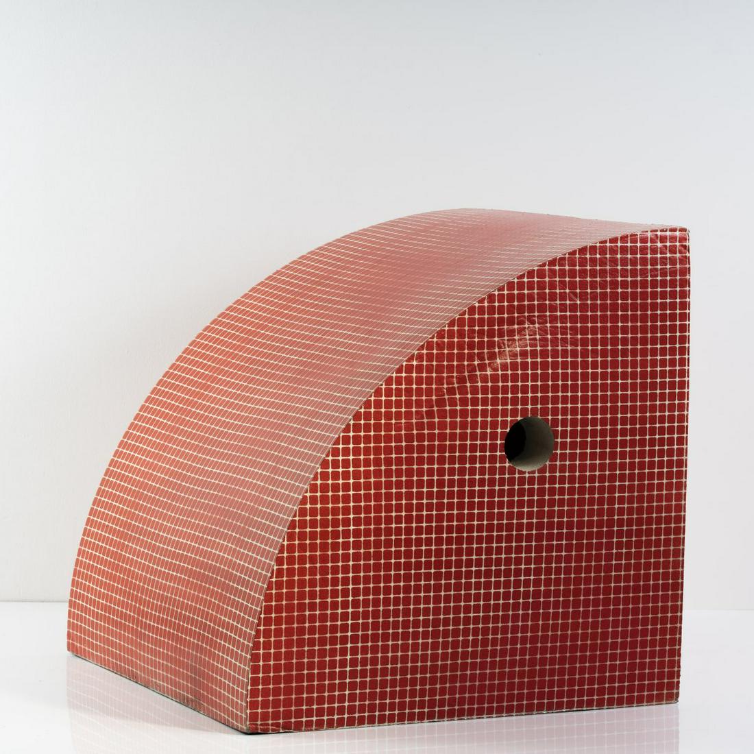 Giorgio Ceretti; Pietro Derossi; Riccardo Rosso; Piero: Giorgio Ceretti; Pietro Derossi; Riccardo Rosso; Piero Gilardi, 'Torneraj' seat, 1969, H. 85.5 x 87.5 x 84 cm. Made by Gufram, Balangero. Polyurethane foam painted red and white, underside painted blu