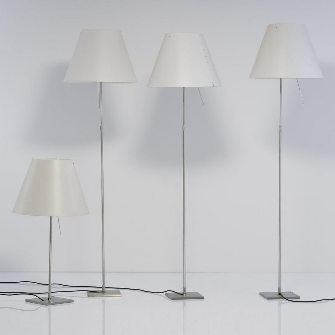 Paolo Rizzatto, Set of three floor lamps and a table (1 of 5)