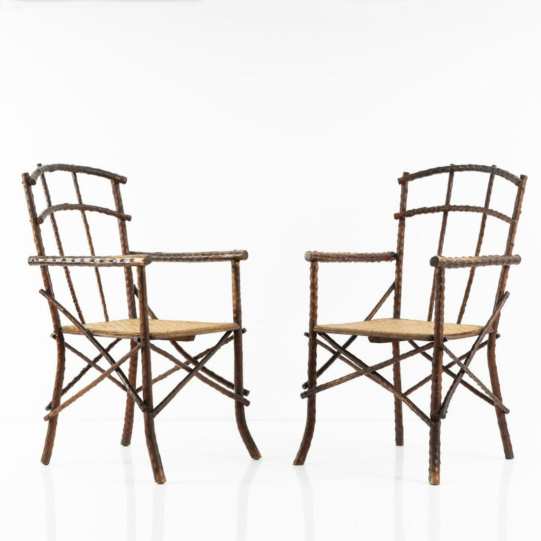 Austria (attributed), Set of two armchairs, 1910s (1 of 7)