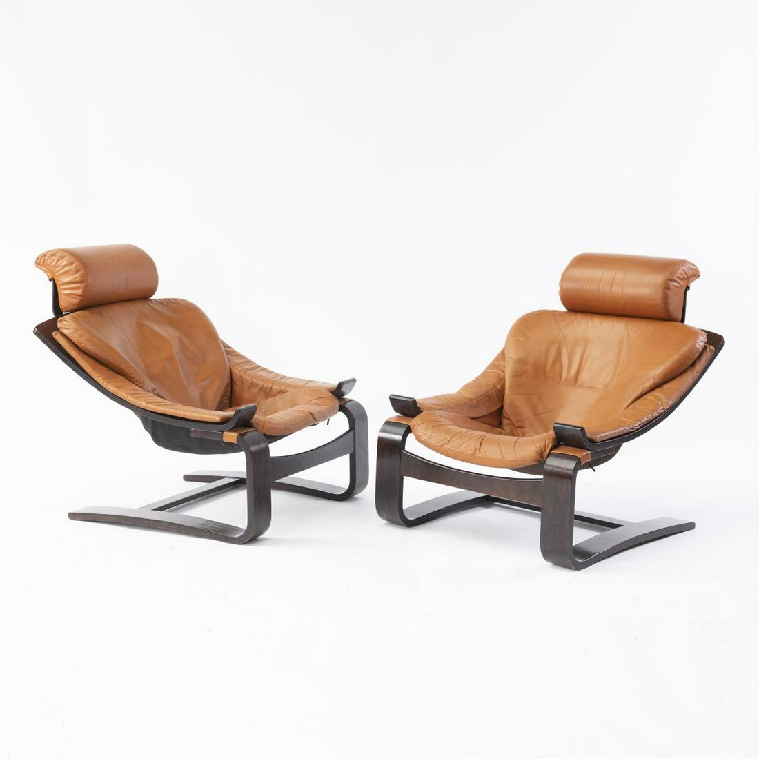 Ake Fribyter, Set of two 'Kroken' lounge chairs, 1973 (1 of 6)