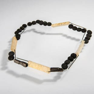 Annamaria Zanella, 'Sicili' necklace, 2011: Annamaria Zanella, 'Sicili' necklace, 2011, Silver, gold, plexiglass, gold leaf, lava stones. 107 grams. L. 360 mm. Not signed.,