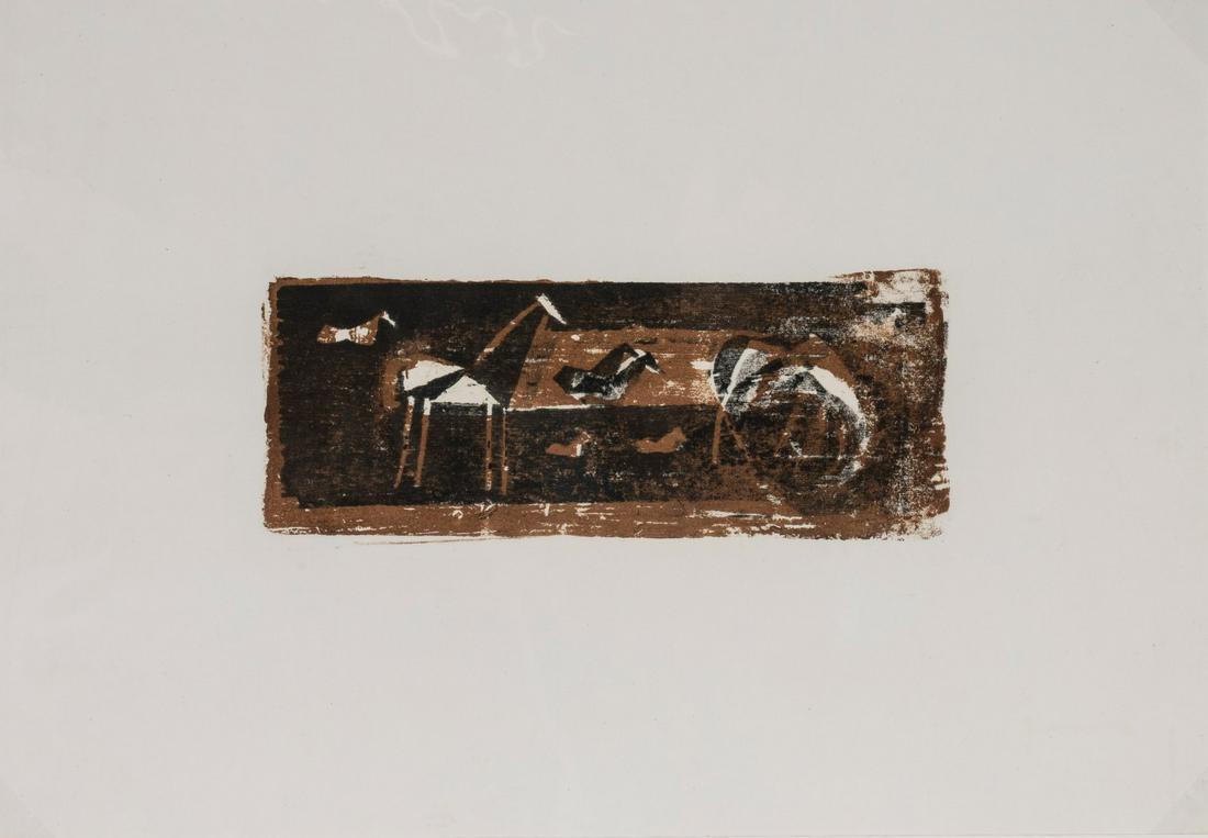 Ewald Mataré , 'Horses on the Pasture (five,: Ewald Mataré , 'Horses on the Pasture (five, actually seven horses), 1935c, Ewald Mataré, 'Horses on the Pasture (five, actually seven horses), 1935c. Color woodcut on laid paper, proof.