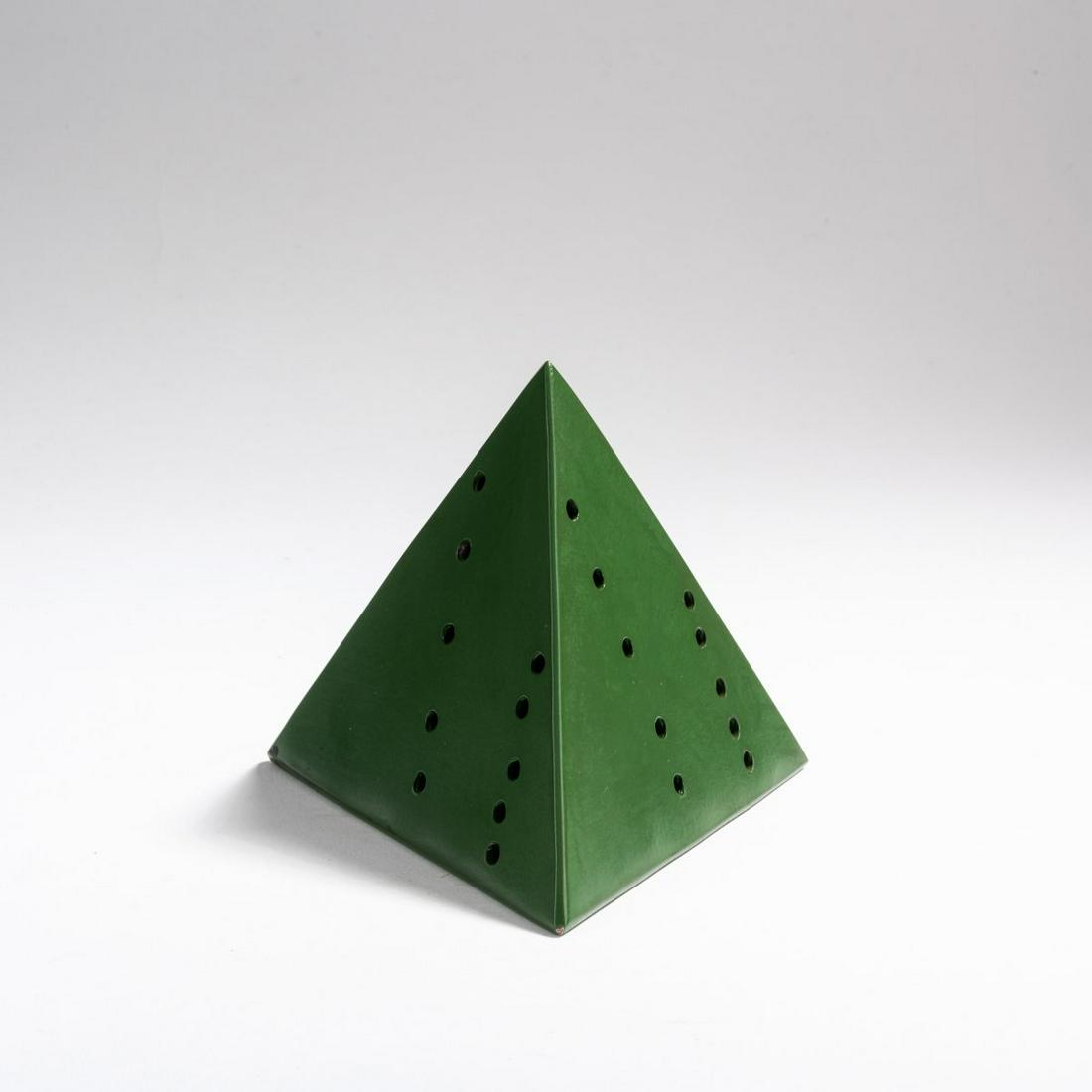 Lucio Fontana, 'Piramide (green)', 1967 (1 of 3)