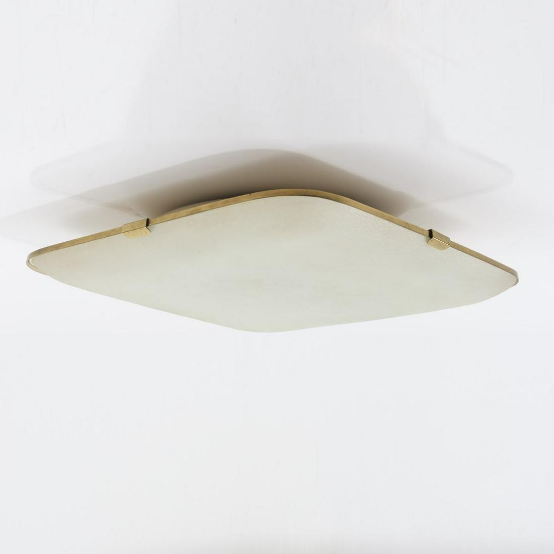 Fontana Arte, Milan, Wall light '1940', 1960s: Fontana Arte, Milan, Wall light '1940', 1960s, H. 62 x 62 x 14 cm. Sheet brass, partially painted white, frosted glass., Quaderni Fontana Arte, 1964, n.p.r.