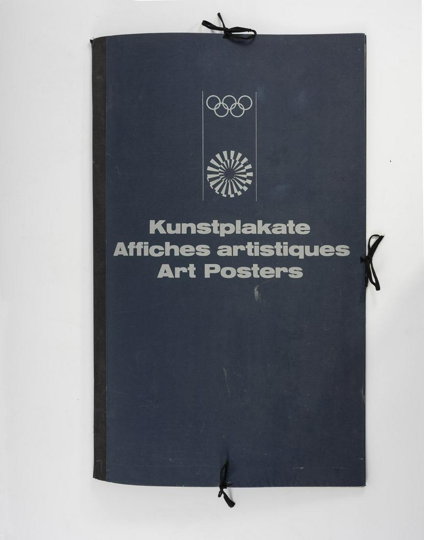Olympic Games Munich 1972, Set of 5 posters in a: Olympic Games Munich 1972, Set of 5 posters in a folder, 1969-72, Portfolio of 5 Artists posters Olympic Games 1972, 1969-72. Shusaku Arakawa, Oskar Kokoschka, Serge Poliakoff, Fritz Winter, Paul Wund