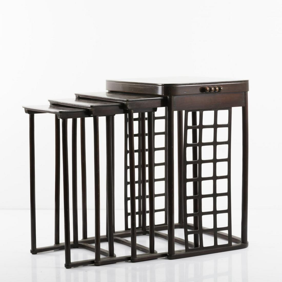 Josef Hoffmann, Four '986' nesting tables, c. 1905 (1 of 6)