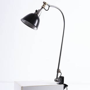 Curt Fischer, '113' task light, c. 1926: Curt Fischer, '113' task light, c. 1926, H. 84 cm, D. 16.5 cm. Made by Industriewerke Auma; Rönneberger & Fischer. Tubular steel, sheet steel, aluminium sheet, partially nickel-plated, painte