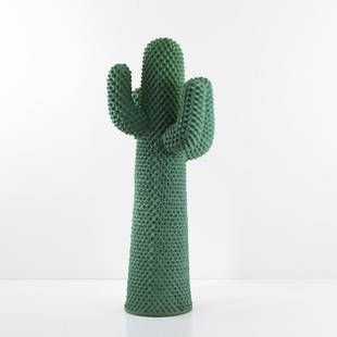 Guido Drocco; Franco Mello, 'Cactus' clothes rack, 1972: Guido Drocco; Franco Mello, 'Cactus' clothes rack, 1972, H. 166.5 cm. Made by Gufram, Balangero, c. 1972. Green polyurethane, painted with green Guflac., Gramigna, Repertorio 1950 - 1980, Milan 2001,