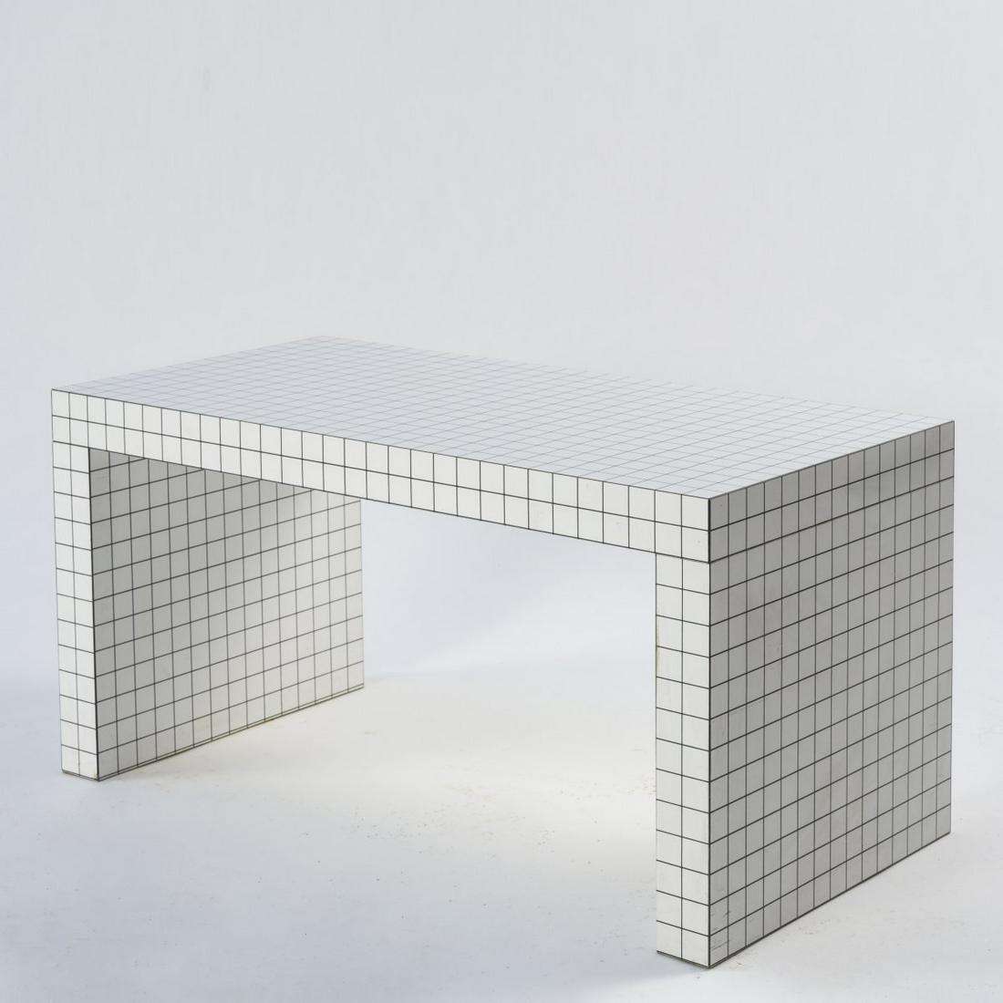 Superstudio; Piero Frassinelli; Alessandro Magris;: Superstudio; Piero Frassinelli; Alessandro Magris; Roberto Magris; Adolfo Natalini; Cristiano Toraldo di Francia, 'Quaderna' stool/table, 1971, H. 45,5 x 90 x 45 cm. Made by Zanotta, Nova Milanese. Wo